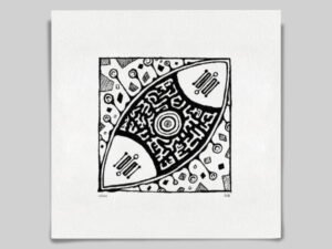 Fine art Giclée print of miniature ink drawing No.001 by River Ha