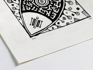 Fine art Giclée print of miniature ink drawing No.001 by River Ha