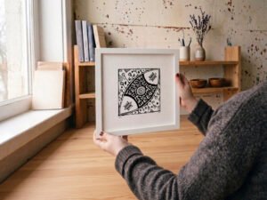 Fine art Giclée print of miniature ink drawing No.001 by River Ha