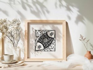 Fine art Giclée print of miniature ink drawing No.001 by River Ha