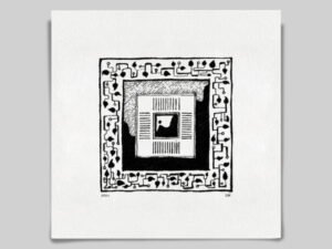 Fine art Giclée print of miniature ink drawing No.002 by River Ha