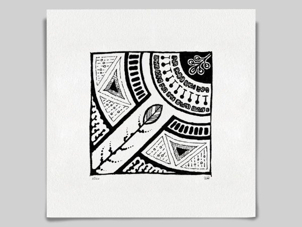 Fine art Giclée print of miniature ink drawing No.003 by River Ha