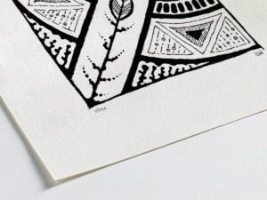 Fine art Giclée print of miniature ink drawing No.003 by River Ha
