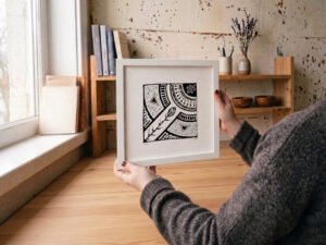 Fine art Giclée print of miniature ink drawing No.003 by River Ha