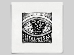 Fine art Giclée print of miniature ink drawing No.004 by River Ha