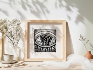 Fine art Giclée print of miniature ink drawing No.004 by River Ha