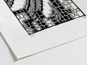 Fine art Giclée print of miniature ink drawing No.005 by River Ha
