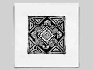 Fine art Giclée print of miniature ink drawing No.006 by River Ha