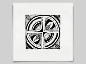 Fine art Giclée print of miniature ink drawing No.007 by River Ha