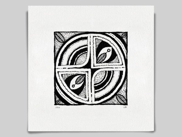 Fine art Giclée print of miniature ink drawing No.007 by River Ha
