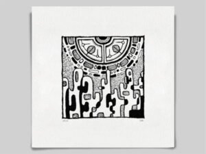 Fine art Giclée print of miniature ink drawing No.008 by River Ha