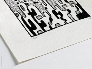 Fine art Giclée print of miniature ink drawing No.008 by River Ha