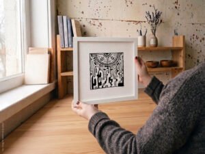 Fine art Giclée print of miniature ink drawing No.008 by River Ha