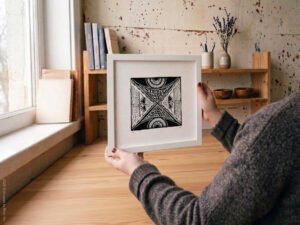 Fine art Giclée print of miniature ink drawing No.009 by River Ha