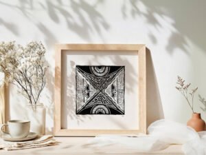 Fine art Giclée print of miniature ink drawing No.009 by River Ha