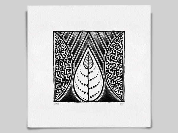 Fine art Giclée print of miniature ink drawing No.011 by River Ha