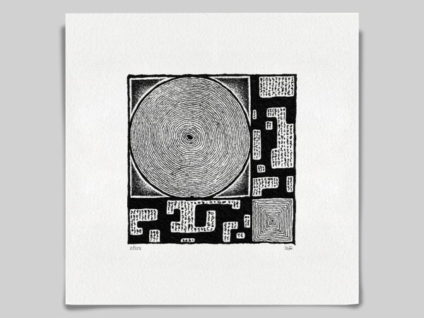 Fine art Giclée print of miniature ink drawing No.012 by River Ha