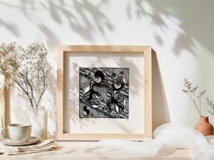 Fine art Giclée print of miniature ink drawing No.013 by River Ha