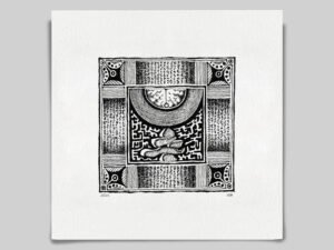 Fine art Giclée print of miniature ink drawing No.015 by River Ha