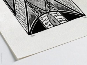 Fine art Giclée print of miniature ink drawing No.016 by River Ha