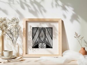 Fine art Giclée print of miniature ink drawing No.016 by River Ha
