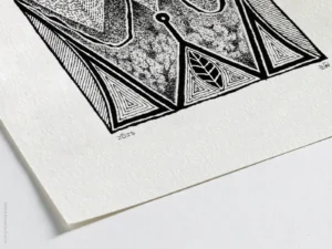 Fine art Giclée print of miniature ink drawing No.017 by River Ha