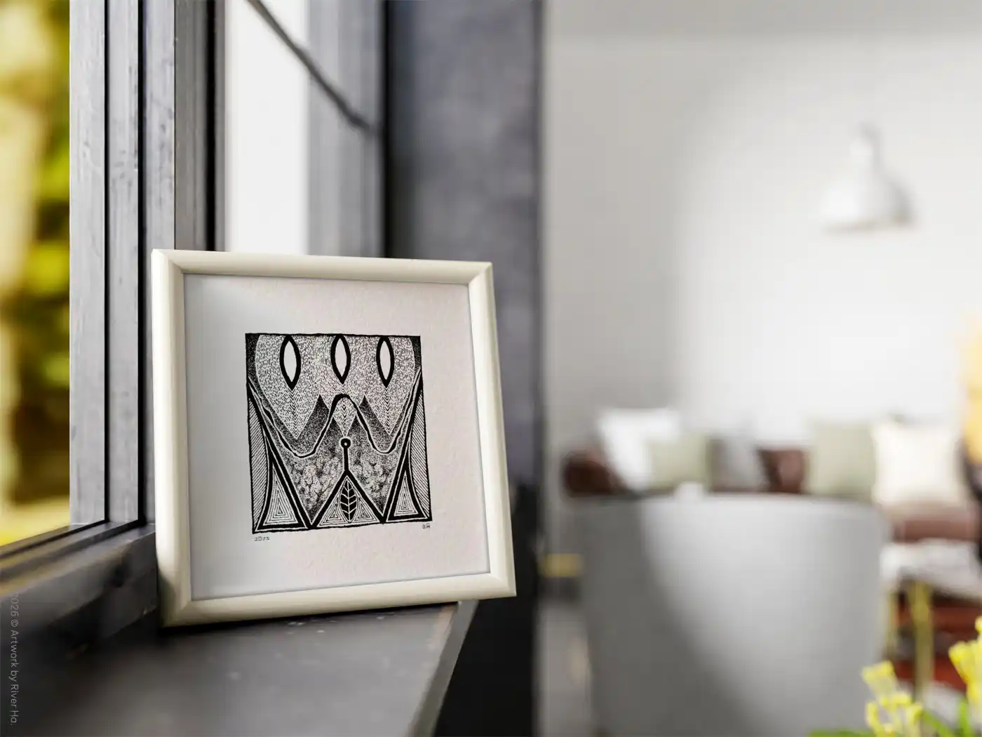 Fine art Giclée print of miniature ink drawing No.017 by River Ha