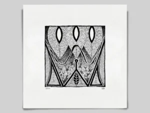 Fine art Giclée print of miniature ink drawing No.017 by River Ha
