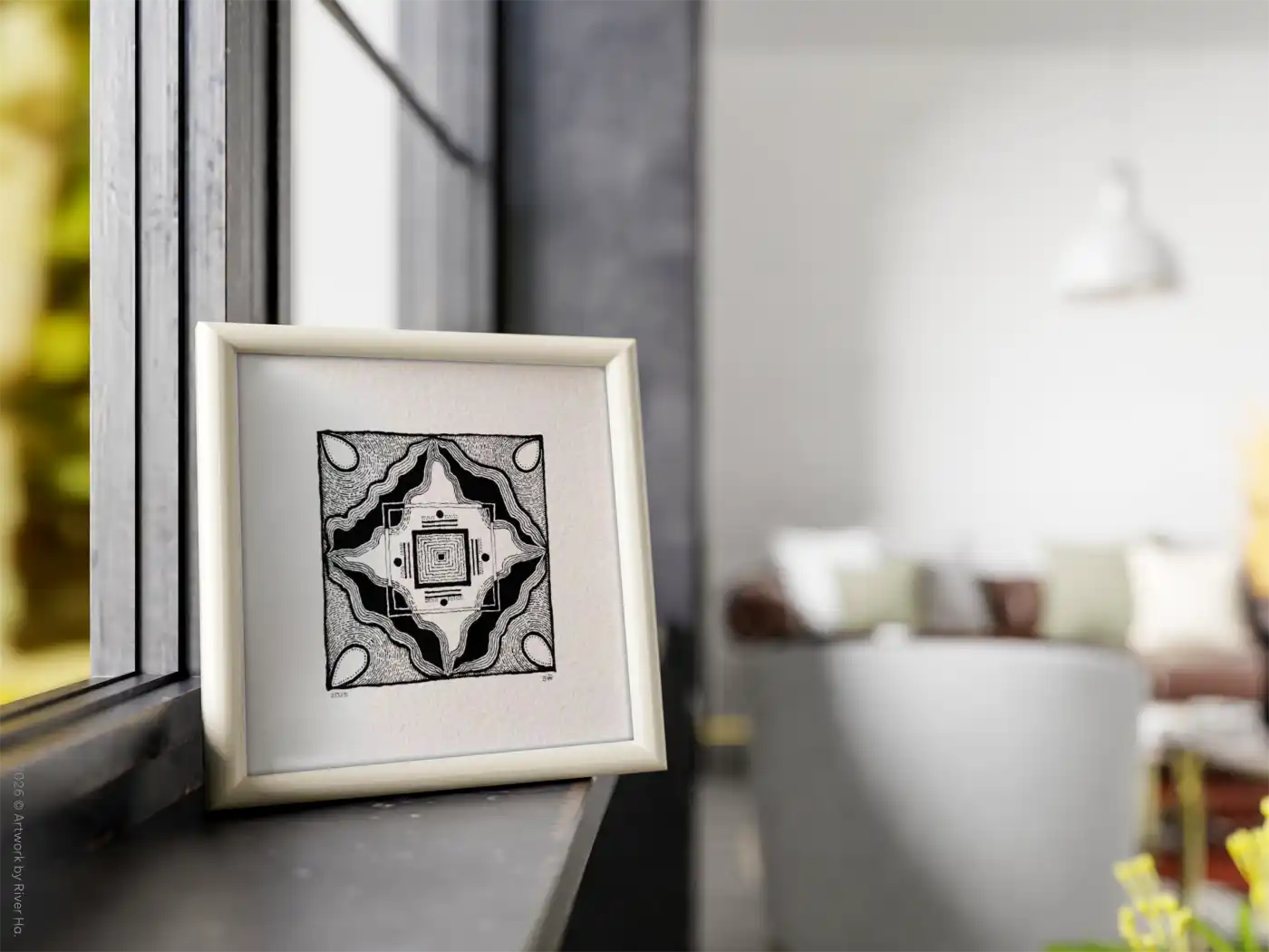Fine art Giclée print of miniature ink drawing No.018 by River Ha