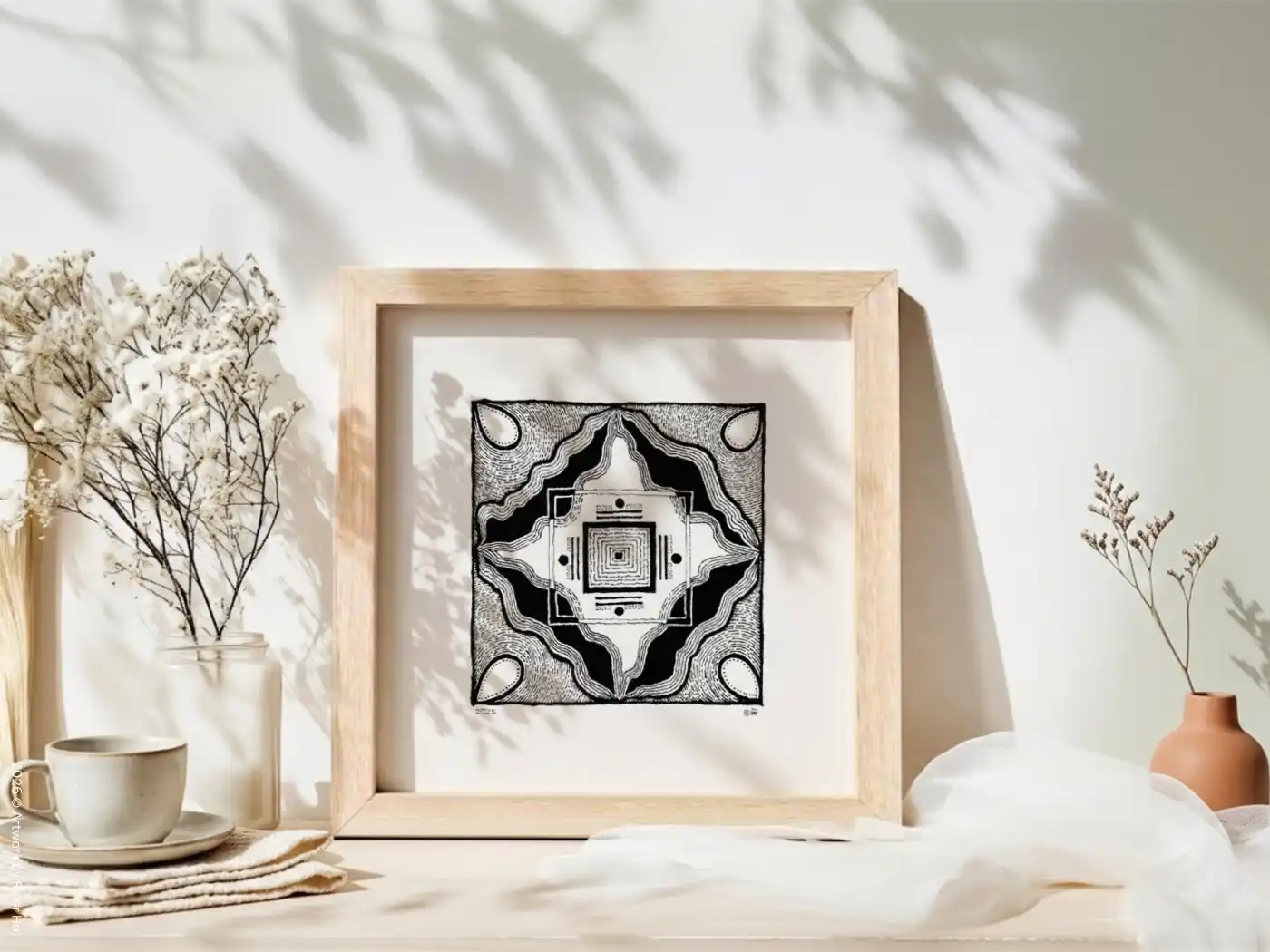 Fine art Giclée print of miniature ink drawing No.018 by River Ha