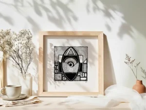 Fine art Giclée print of miniature ink drawing No.019 by River Ha