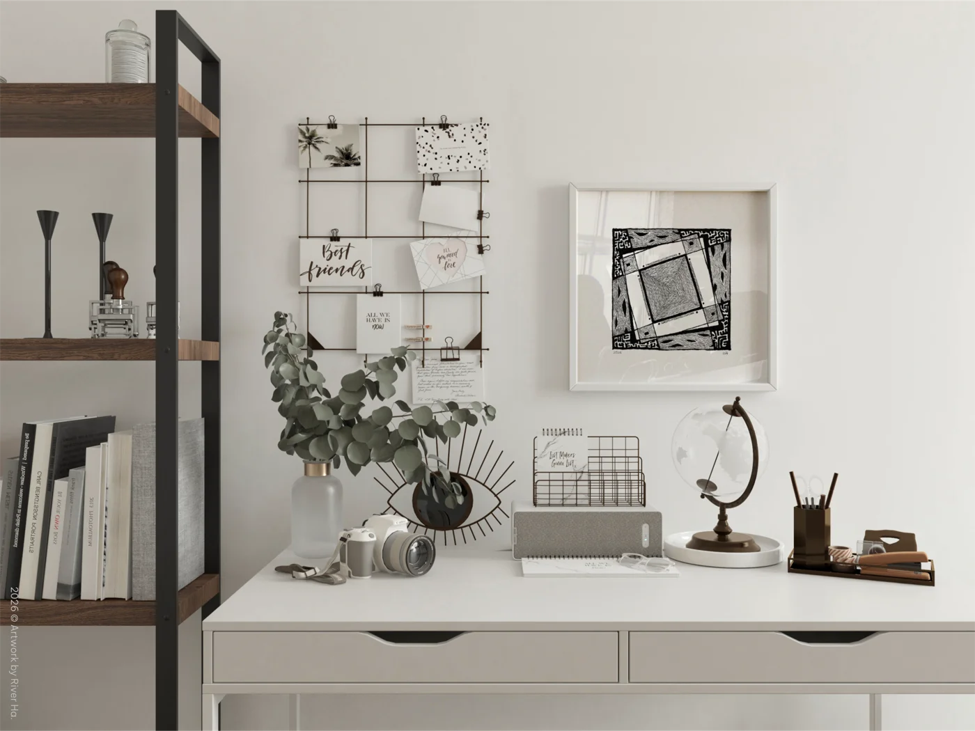 Fine art Giclée print of miniature ink drawing No.020 by River Ha