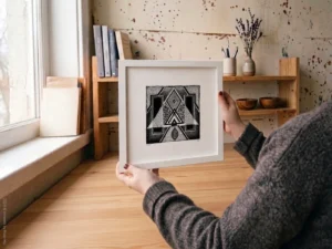 Fine art Giclée print of minimalist ink drawing No.022 by River Ha