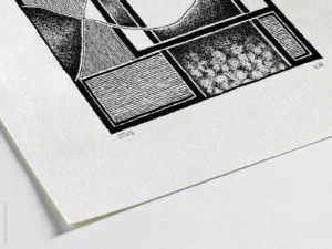Fine art Giclée print of intuitive ink drawing No.024 by River Ha