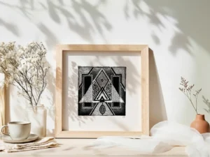 Fine art Giclée print of minimalist ink drawing No.022 by River Ha