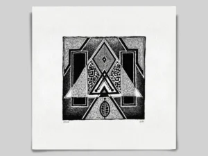 Fine art Giclée print of minimalist ink drawing No.022 by River Ha